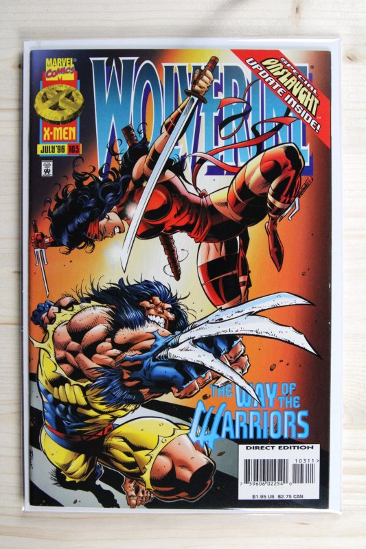 Wolverine #103 (Marvel Comics, 1996), raw comic book in NM- 9.2 condition — front cover
