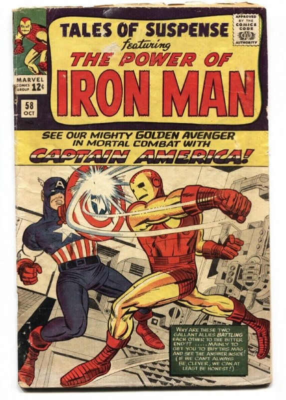 Tales of Suspense #58 (Marvel Comics, 1964), raw, ungraded comic book — front cover
