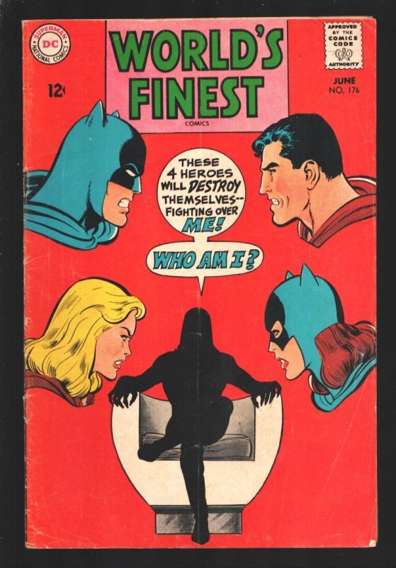 Worlds Finest #176 (DC Comics, 1968), raw, ungraded comic book — front cover