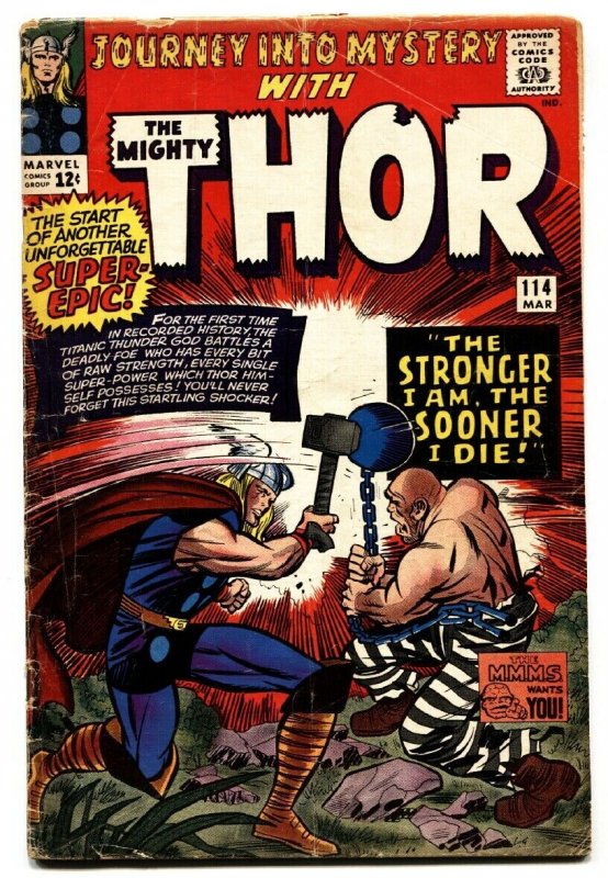 Journey into Mystery #114 (Marvel Comics, 1965), raw, ungraded comic book — front cover