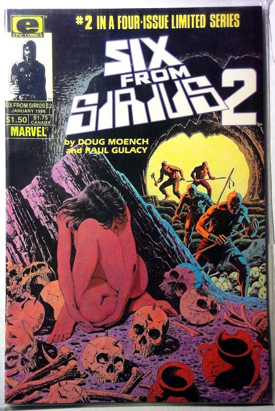 Six from Sirius II #2 (1986), raw, ungraded comic book — front cover