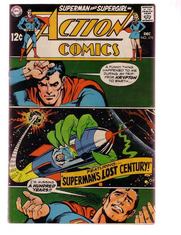 Action Comics #370 (DC Comics, 1968), raw comic book in VG/FN condition — front cover