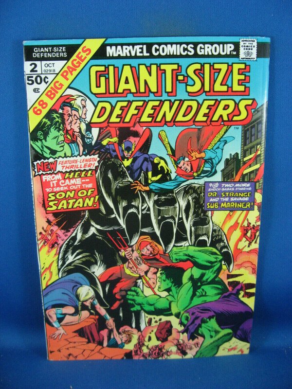 Giant Size Defenders #2 (Marvel Comics, 1974), raw comic book in VF condition — front cover