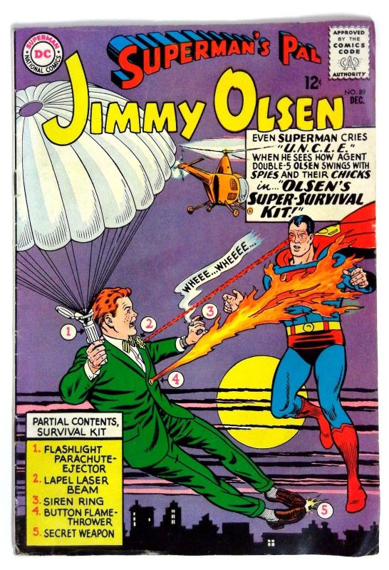 Superman's Pal Jimmy Olsen #89 (DC Comics, 1965), raw comic book in VG condition — front cover