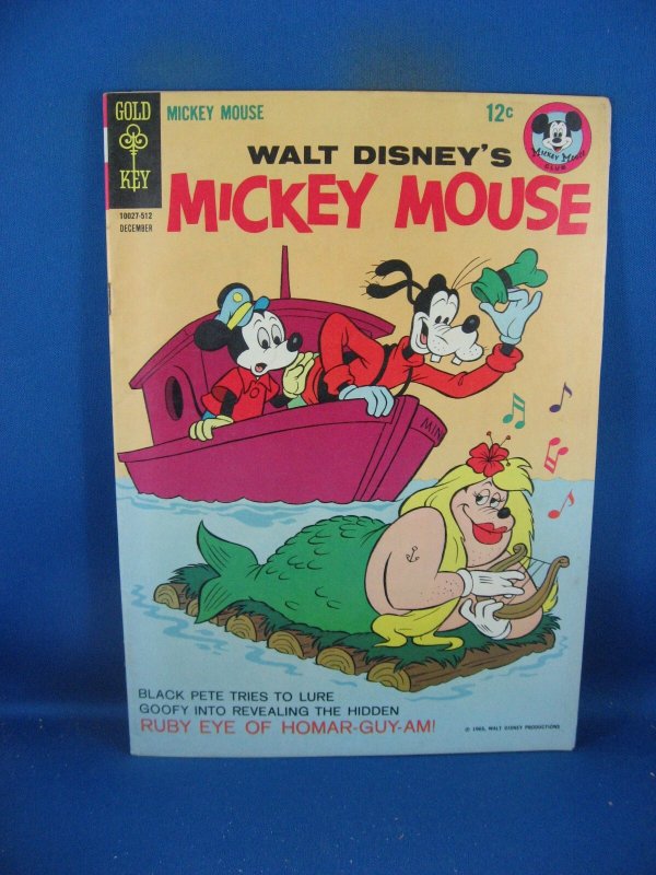 Mickey Mouse #104 (Gold Key Comics, 1965), raw comic book in VF condition — front cover