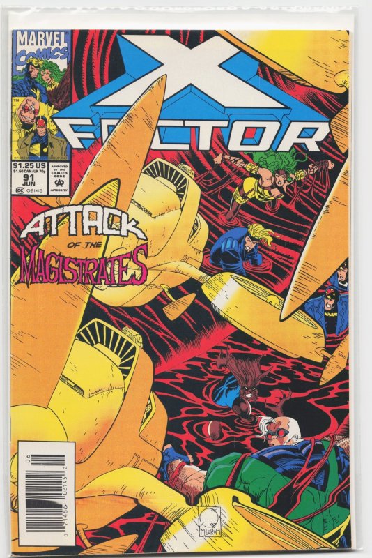 X-Factor #91 (Marvel Comics, 1993), raw, ungraded comic book — front cover