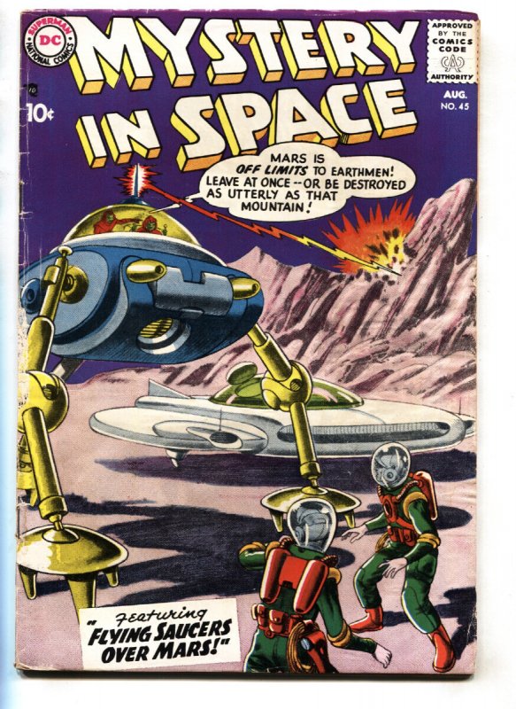 Mystery in Space #45 (DC Comics, 1958), raw comic book in VG- condition — front cover