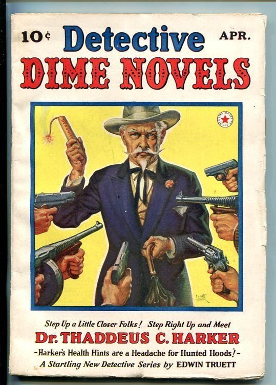 Detective Dime Novels--April 1940--Pulp Magazine--Red Star--FN (1940), raw comic book in FN condition — front cover