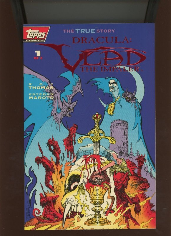 Dracula: Vlad the Impaler #1 (Topps Comics, 1993), raw comic book in 9.0 condition — front cover