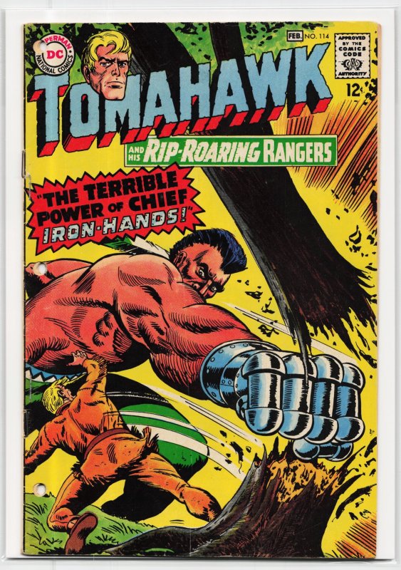 Tomahawk #114 (DC Comics, 1968), raw, ungraded comic book — front cover