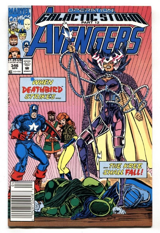Avengers #346 (Marvel Comics, 1992), raw comic book in VF/NM condition — front cover