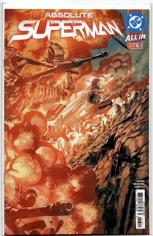 Absolute Superman #13 (DC Comics, 2025), raw, ungraded comic book — front cover