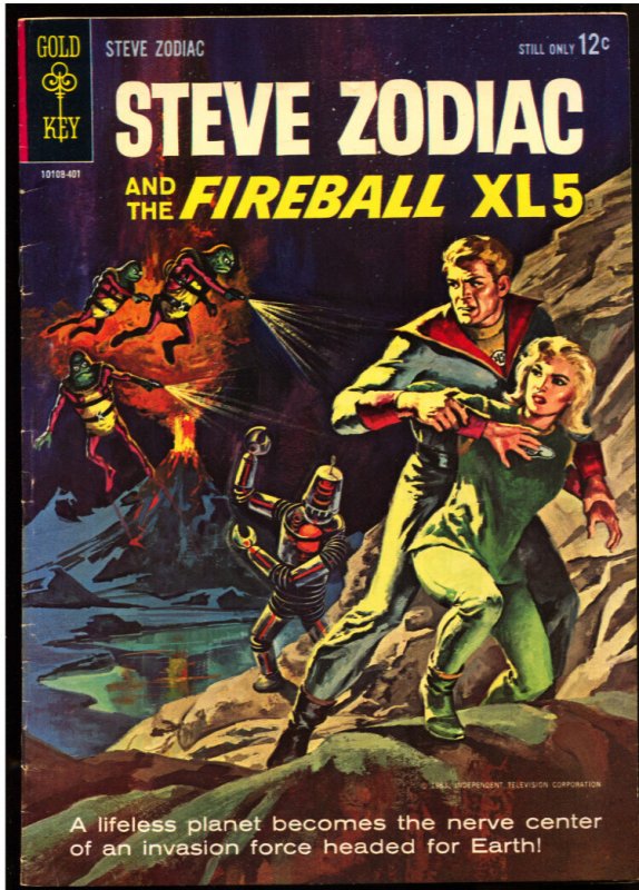 Steve Zodiac and the Fireball XL5 #1 (Gold Key Comics, 1964), raw comic book in VG/FN condition — front cover