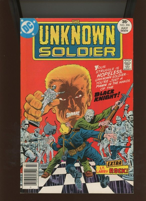 Unknown Soldier #206 (1977), raw comic book in 8.0 condition — front cover