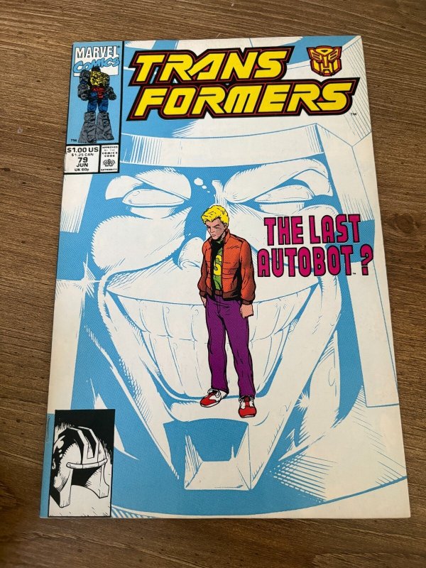 Transformers #79 (Marvel Comics), raw comic book in VF/NM condition — front cover