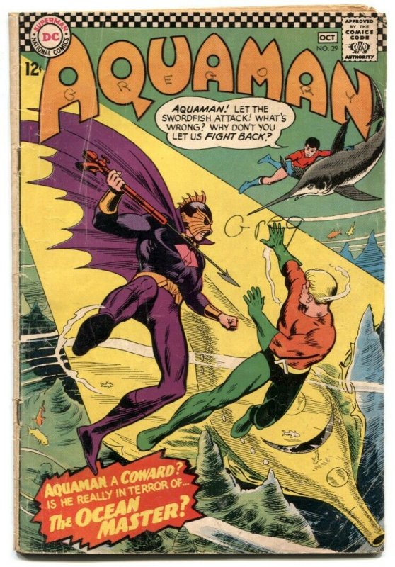 Aquaman #29 (DC Comics), raw, ungraded comic book — front cover