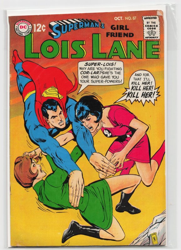 Superman's Girl Friend, Lois Lane #87 (DC Comics, 1968), raw, ungraded comic book — front cover