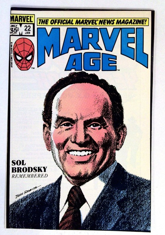 Marvel Age #22 (Marvel Comics, 1984), raw, ungraded comic book — front cover