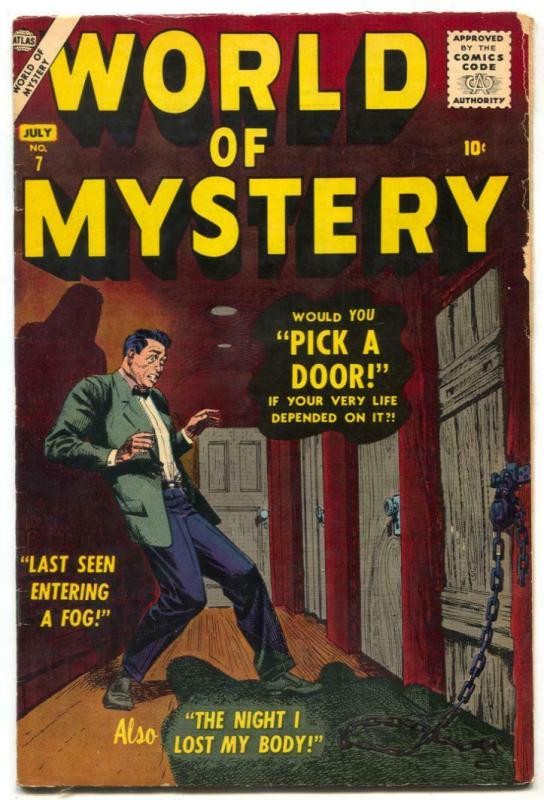 World of Mystery #7 (1957), raw comic book in FN condition — front cover