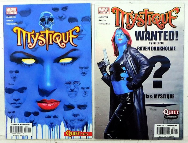 Mystique Lot of 2 #22, 24 (2005) Marvel Comics 1st Print Comic Books (Marvel Comics, 2005), raw, ungraded comic book — front cover