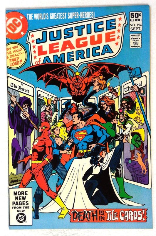 Justice League of America #194 (DC Comics, 1981), raw comic book in NM- condition — front cover