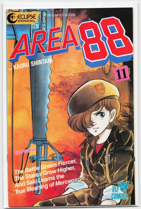 Area 88 #11 (1987), raw, ungraded comic book — front cover