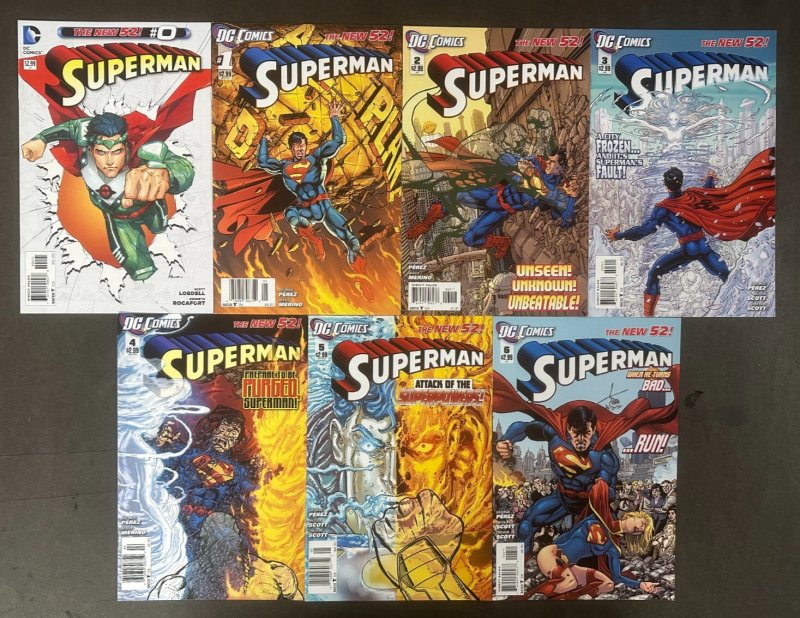 Superman (2011) #0-20 Vf/nm Lot of 21 the New 52! DC (DC Comics, 2011), raw comic book in VF/NM condition — front cover