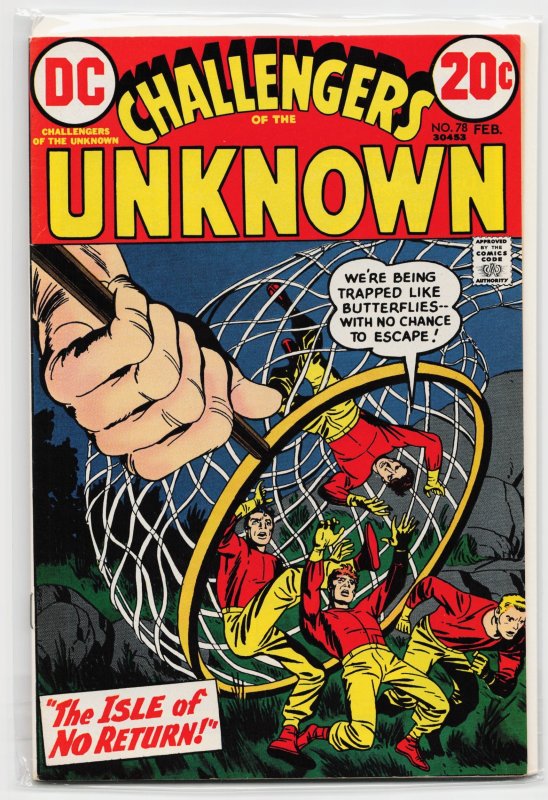Challengers of the Unknown #78 (DC Comics, 1973), raw, ungraded comic book — front cover