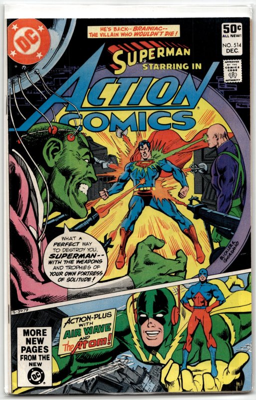 Action Comics #514 (DC Comics, 1980), raw, ungraded comic book — front cover