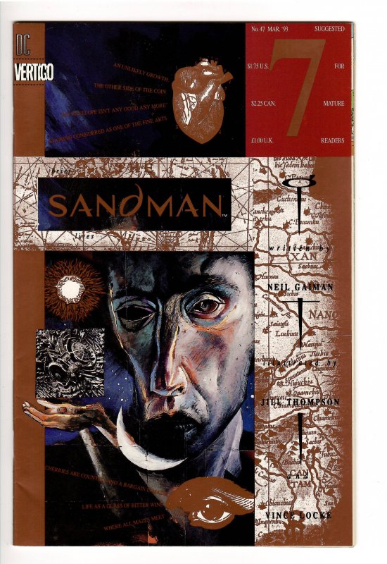 Sandman #47 (DC Comics, 1993), raw comic book in NM 9.2 condition — front cover