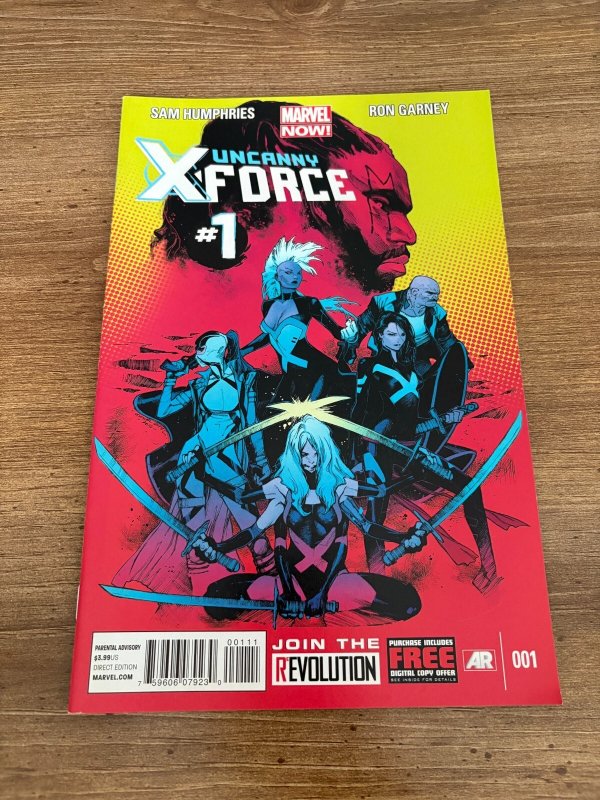 Lot of 4 Uncanny X-Force Marvel Comic Books # 1 2 3 4 Vf-Nm X-Men 10 J325, raw comic book in NM condition — front cover
