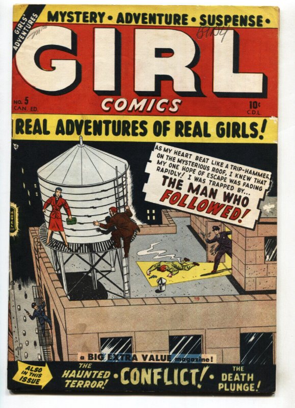 Girl Comics #5 (1950), raw, ungraded comic book — front cover