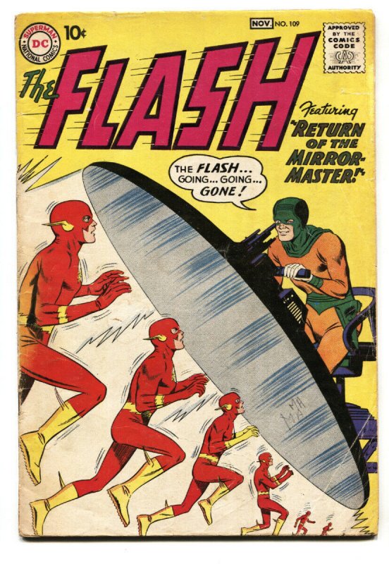 Flash #109 (DC Comics, 1961), raw comic book in VG condition — front cover