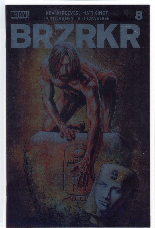 Brzrkr #8 (Boom! Studios, 2022), raw comic book in NM+ 9.6 condition — front cover