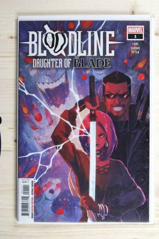 Bloodline: Daughter of Blade #1 (Marvel Comics, 2023), raw comic book in NM+ 9.6 condition — front cover