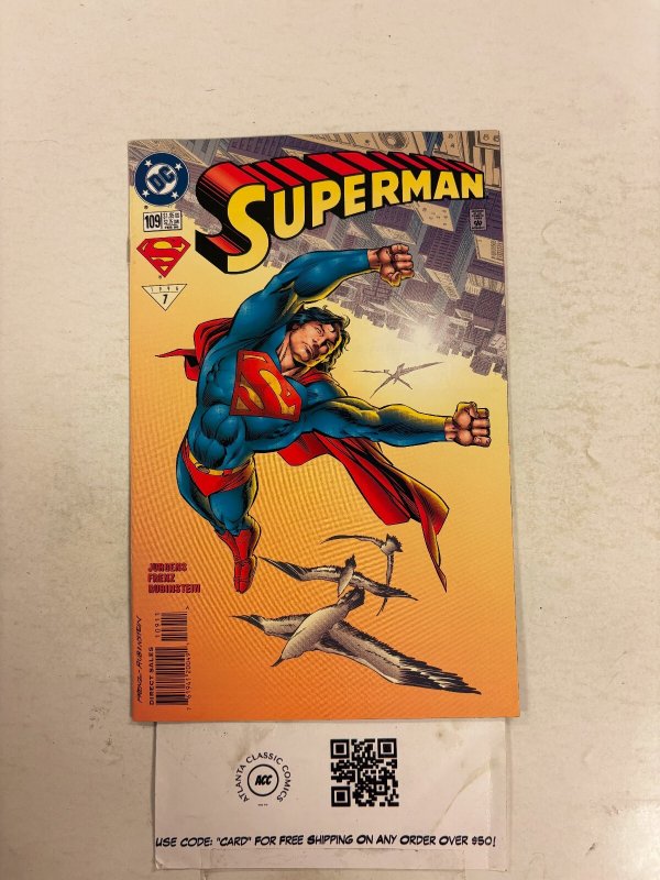 Superman #109 (DC Comics, 1956), raw comic book in NM condition — front cover