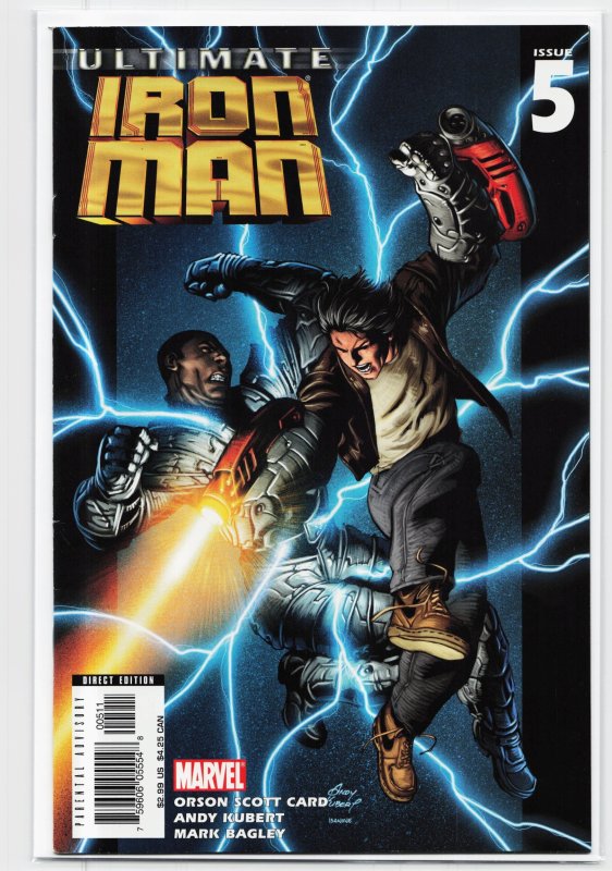 Ultimate Iron Man #5 (Marvel Comics, 2006), raw, ungraded comic book — front cover