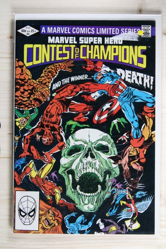 Marvel Super Hero Contest of Champions #3 (Marvel Comics, 1982), raw comic book in NM- 9.2 condition — front cover