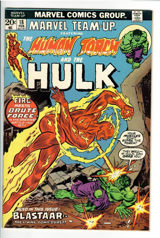 Marvel Team-Up #18 (Marvel Comics), raw comic book in NM 9.0 condition — front cover
