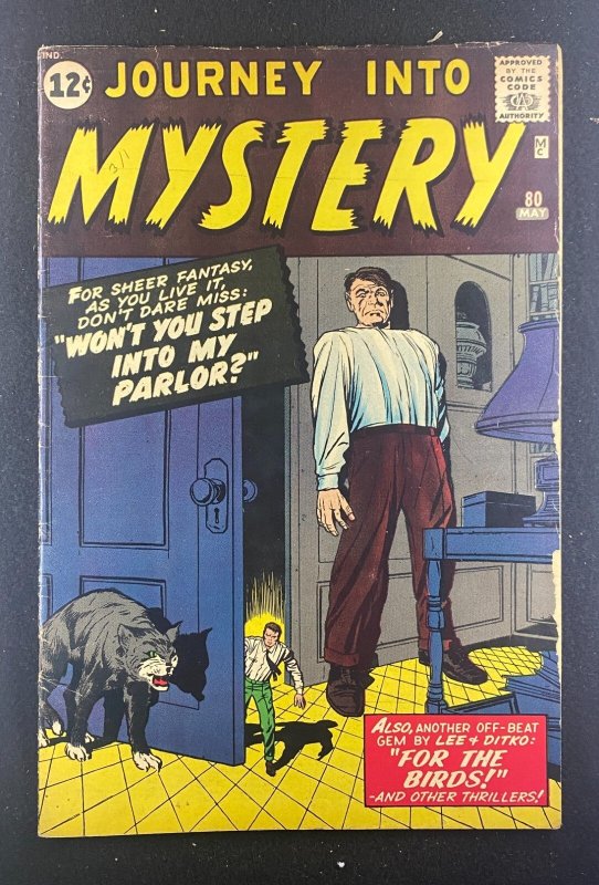 Journey into Mystery #80 (Marvel Comics, 1952), raw comic book in VG 4.0 condition — front cover