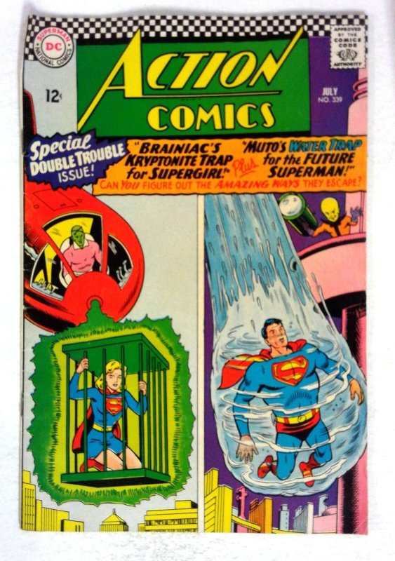 Action Comics #339 (DC Comics, 1966), raw comic book in VG condition — front cover