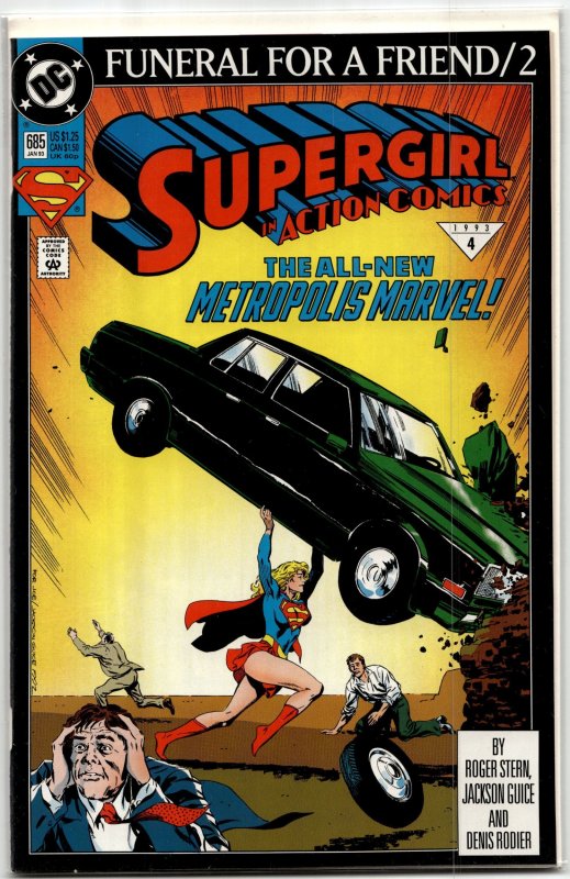 Action Comics #685 (DC Comics, 1993), raw, ungraded comic book — front cover