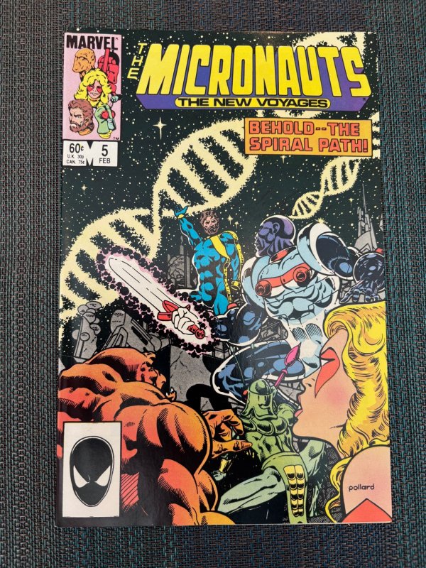 Micronauts: The New Voyages #5 (1985), raw, ungraded comic book — front cover
