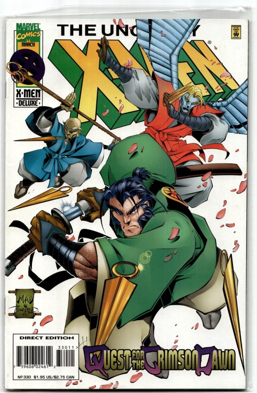 The Uncanny X-Men #330 (Marvel Comics, 1996), raw, ungraded comic book — front cover