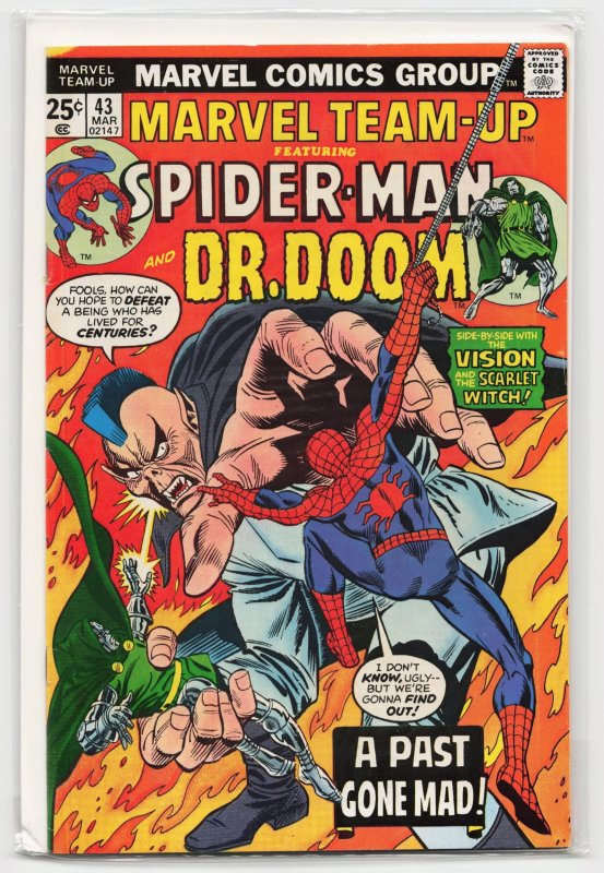 Marvel Team-Up #43 (Marvel Comics, 1976), raw, ungraded comic book — front cover
