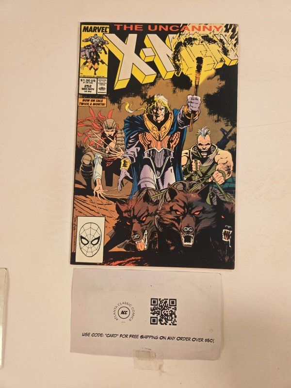 Uncanny X-Men #252 (Marvel Comics, 1989), raw comic book in NM condition — front cover