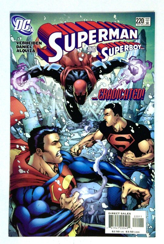Superman #220 (DC Comics, 2005), raw comic book in NM- condition — front cover
