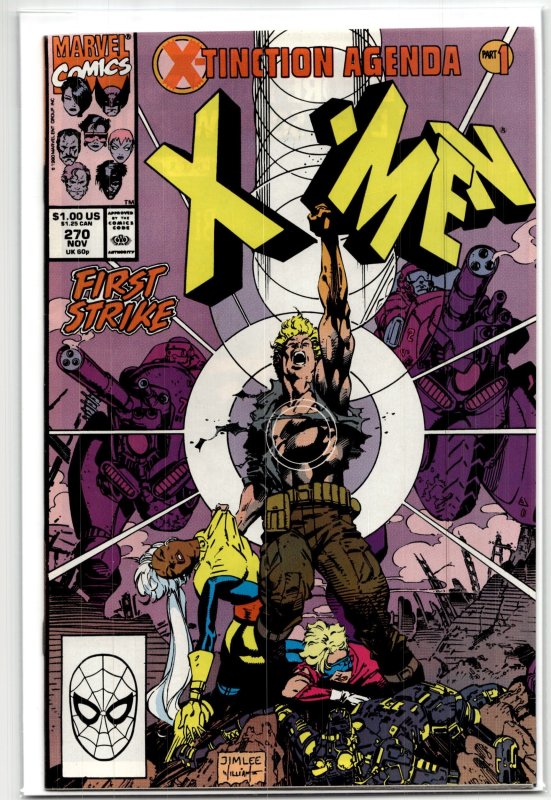 The Uncanny X-Men #270 (Marvel Comics, 1990), raw, ungraded comic book — front cover