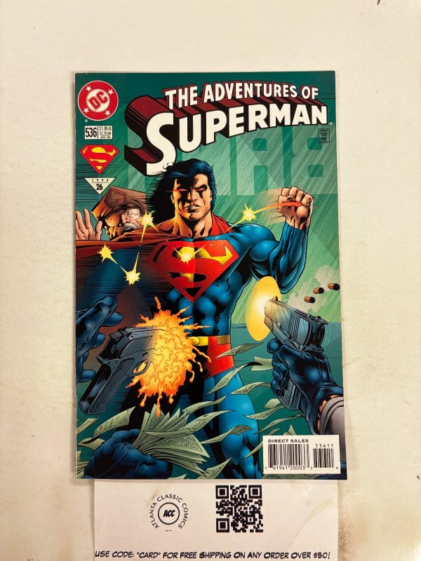 The Adventures of Superman #536 (DC Comics, 1996), raw comic book in NM condition — front cover