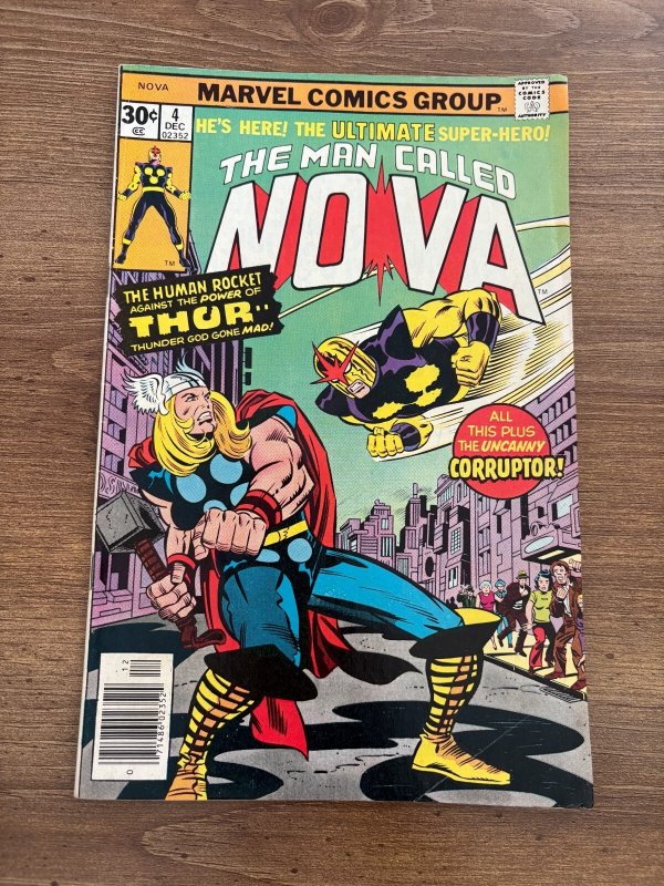 Nova #4 (Marvel Comics), raw comic book in FN/VF condition — front cover